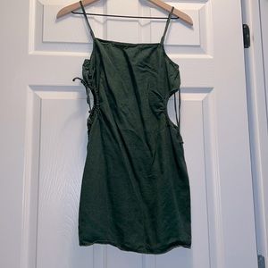 Forest Green Cutout Dress